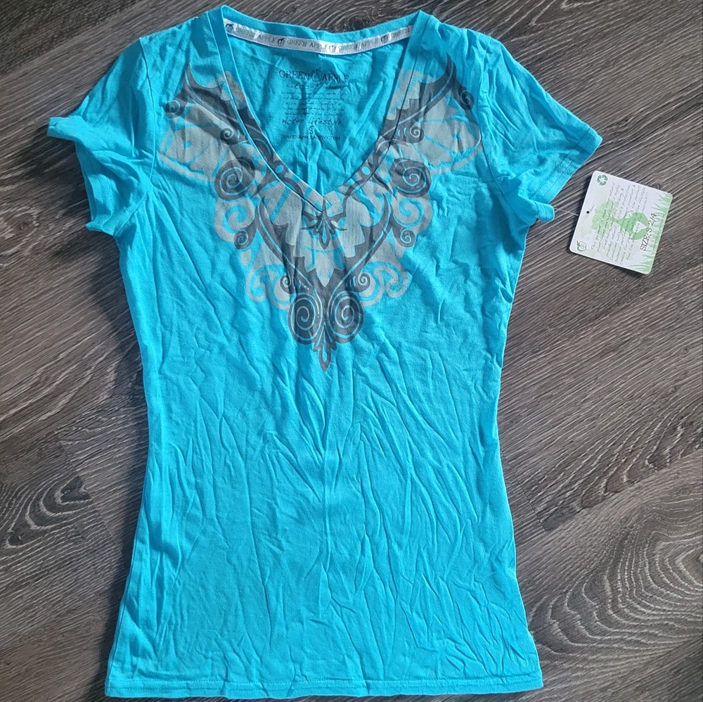 Green Apple Eco-Friendly Small Blue Top